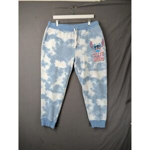 Disney Lilo & Stitch‎ Blue Cloud Tie Dye Jogger Sweatpants XL 15-17